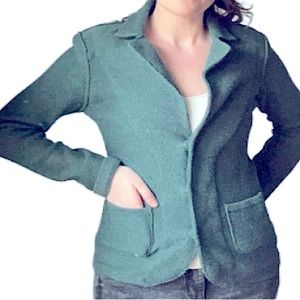 Cabi knit woman’s blazer green button down size S Small